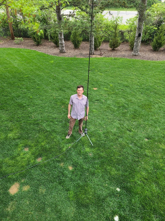 Deployed in a backyard