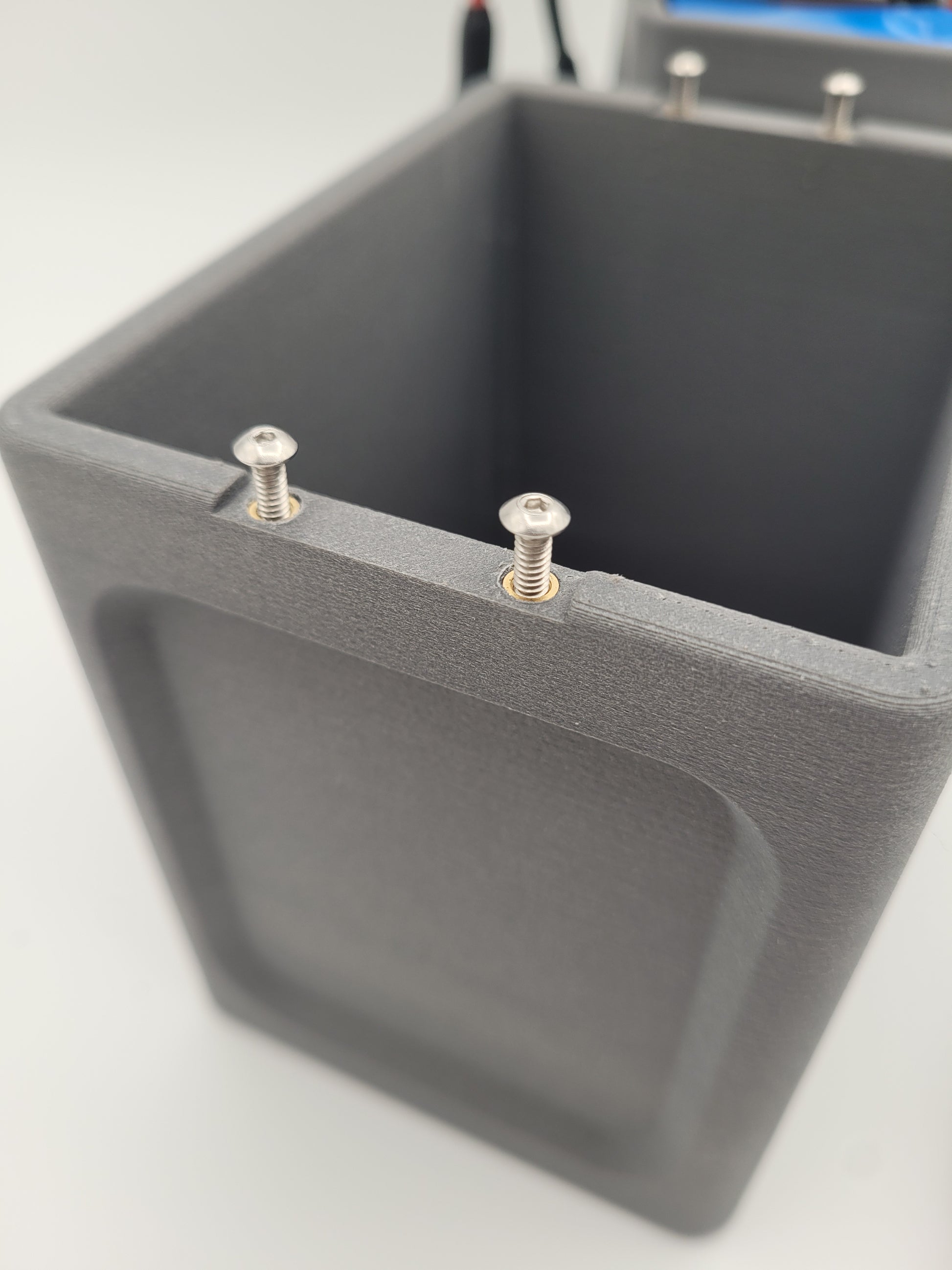 Brass threaded inserts and stainless hardware